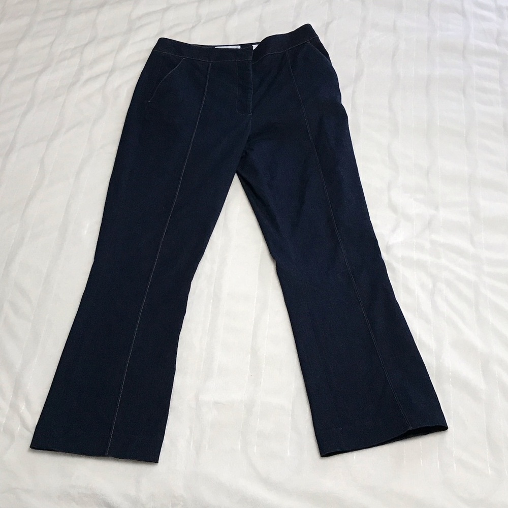 Veronica Beard Dark Blue Denim Trousers Size 8🥂